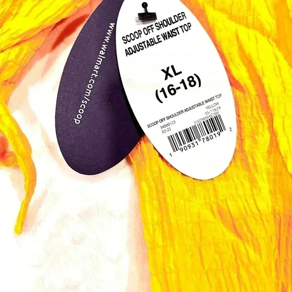 SCOOP WOMEN’S OFF THE SHOULDER TOP WITH ADJUSTABLE WAIST SIZE XL - Picture 5 of 11